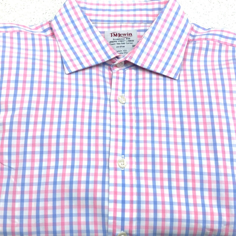 TM Lewin Dress Shirt w/ French Cuffs Sz 17
